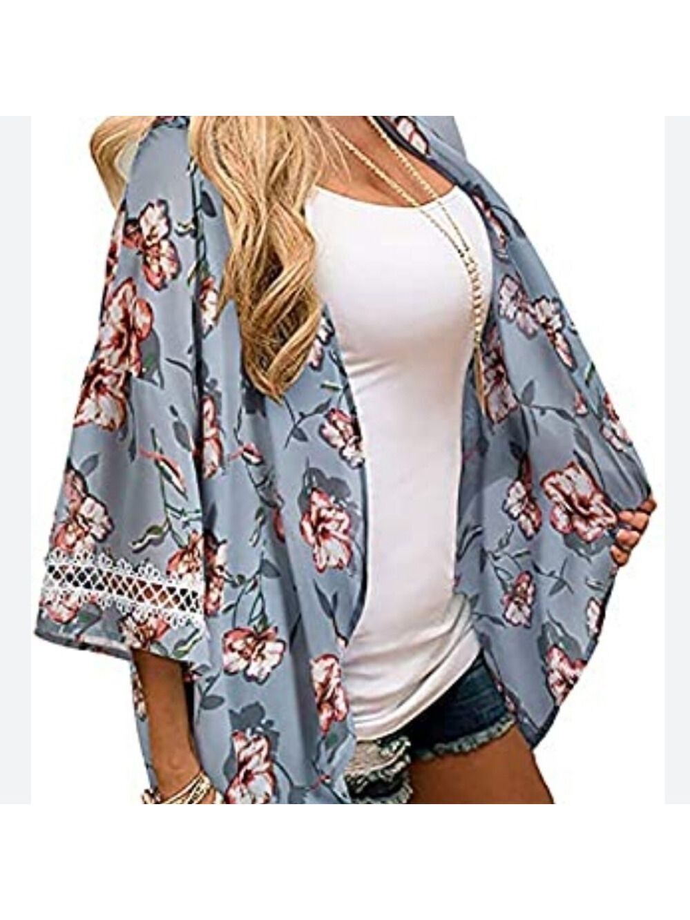 Women's chiffon floral print Kimona Beach 🏖️ cover up. NWOT. Size Medium